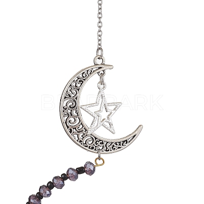 Glass Spiral Pendant Decorations HJEW-TA00269-1