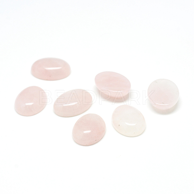 Natural Rose Quartz Gemstone Cabochons G-T020-18x25mm-17-1