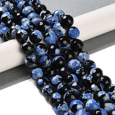 Natural Fire Crackle Agate Beads Strands G-M437-A01-01J-1
