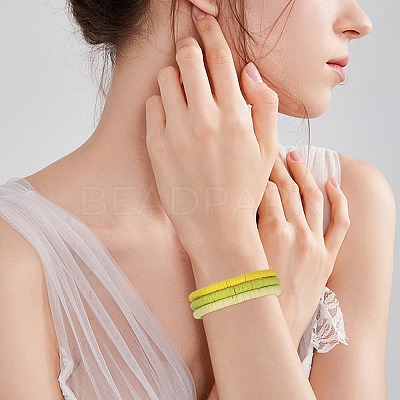 Polymer Clay Heishi Surfer Stretch Bracelets Set BJEW-SW00131-1