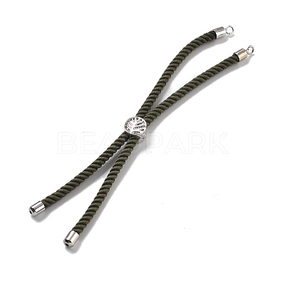 Twisted Nylon Cord Silder Bracelets DIY-B066-03P-22-1