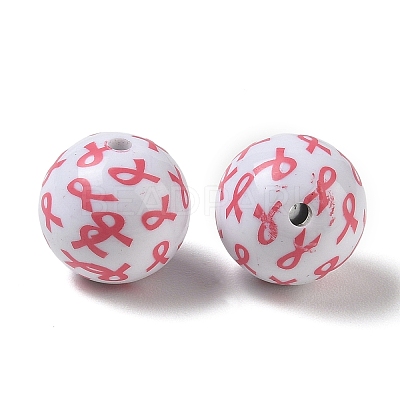 Printed Opaque Acrylic Beads AC-CBA6329-02A-02-1