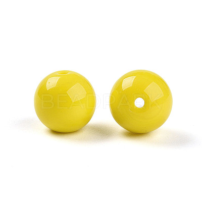 Opaque Solid Color Glass Beads GLAA-N007-10mm-A02-1