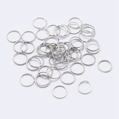 Anti-Tarnish Rhodium Plated 925 Sterling Silver Open Jump Rings STER-F036-02P-0.6x4mm-1