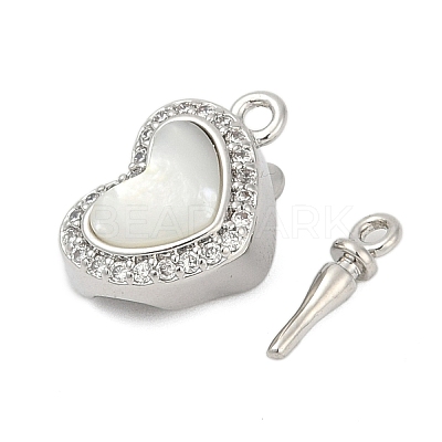 Brass Micro Pave Clear Cubic Zirconia Box Clasps KK-P291-45P-1