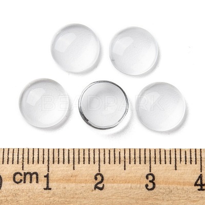 Transparent Glass Cabochons GGLA-R026-10mm-1