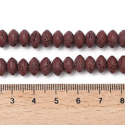 Synthetic Lava Rock Beads Strands G-B087-02A-07-1