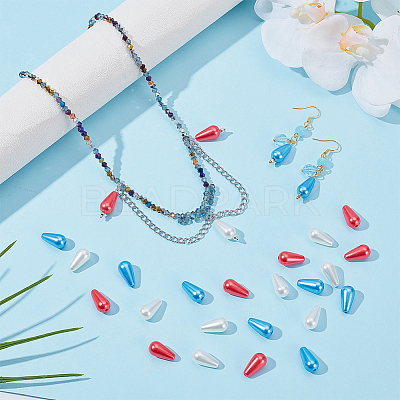 300Pcs 3 Colors ABS Plastic Beads CCB-AR0001-12-1