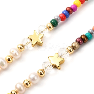 Glass Seed Beads Eyeglasses Chains AJEW-EH00383-04-1