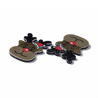 Christmas Style Printed Acrylic Cabochons MACR-O045-01D-1