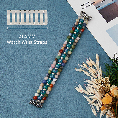 9Pcs 3 Colors Alloy Watch Band Adapter Connectors FIND-DC0004-29-1
