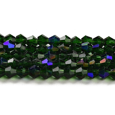 Transparent Electroplate Glass Beads Strands GLAA-F029-2mm-D25-1