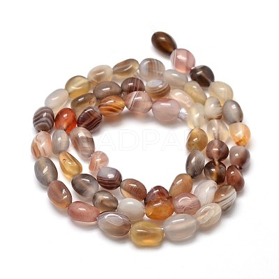 Natural Botswana Agate Nuggets Beads Strands X-G-J335-07-1