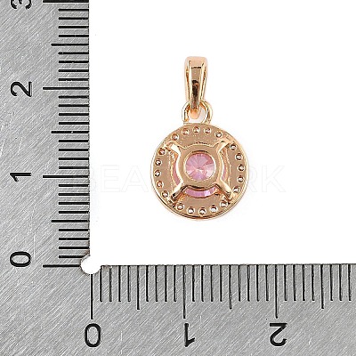 Brass Micro Pave Cubic Zirconia Pendants KK-E795-11KCG-01-1