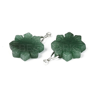 Natural Green Aventurine Pendants G-T144-12H-1