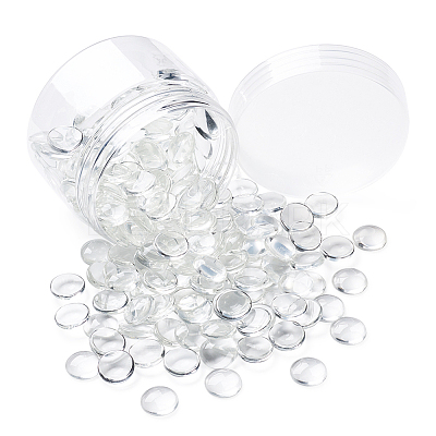 Transparent Glass Cabochons GGLA-CD0001-03-1