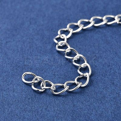 Rack Plating Brass Curb Chain Extender KK-Q807-09S-1