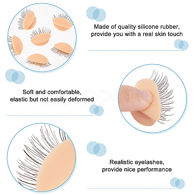 Silicone Replacement Eyelids For Mannequin Head Eyelids MRMJ-WH0070-98B-1