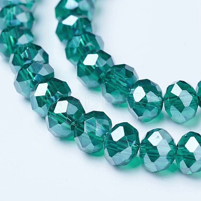 Electroplate Glass Beads Strands X-EGLA-A034-T6mm-A18-1