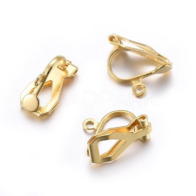 304 Stainless Steel Clip-on Earring Findings X-STAS-O110-21G-1