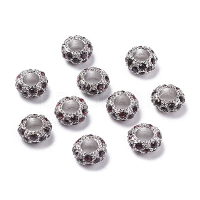 Alloy Rhinestone European Beads CPDL-H998-2-1