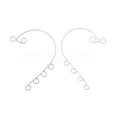 Tarnish Resistant 316 Stainless Steel Ear Cuff Findings STAS-H148-04P-1