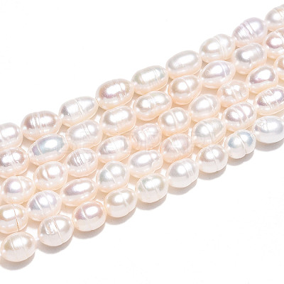 Natural Cultured Freshwater Pearl Beads Strands PEAR-N012-05Y-01-1
