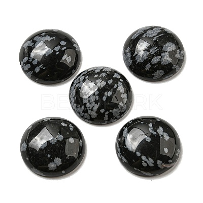 Natural Snowflake Obsidian Cabochons G-C115-02A-14-1