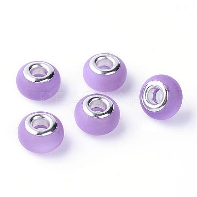 Resin Imitation Cat Eye European Beads RPDL-S004-M-1