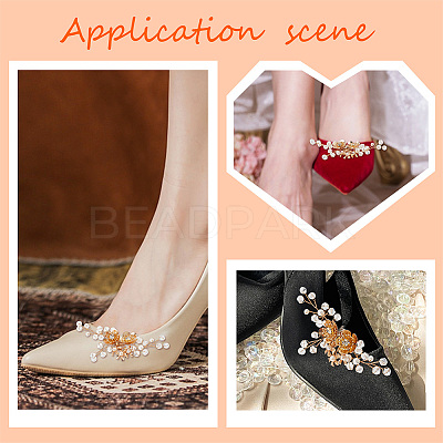 1 Pair Iron Rhinestone Shoe Decorations DIY-NB0007-83-1