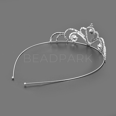 Fashionable Wedding Crown Rhinestone Hair Bands OHAR-S194-06-1