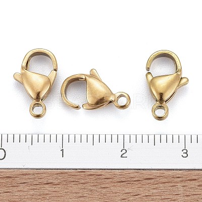 Ion Plating(IP) 304 Stainless Steel Lobster Claw Clasps LS-STAS-H353-D-02G-1