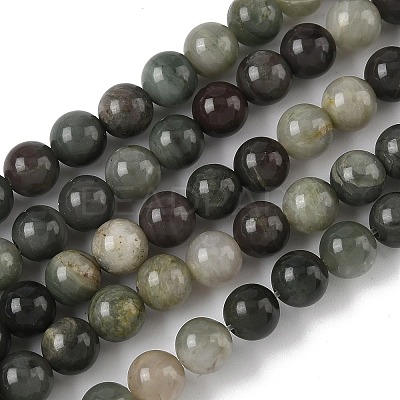 Natural Green Rutilated Quartz Beads Strands G-Q462-61-6mm-1
