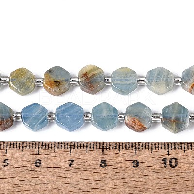 Natural Blue Calcite Beads Strands G-P534-A24-01-1