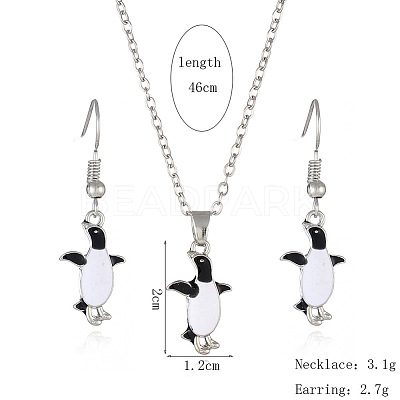 Alloy Enamel Pendant Necklaces & Dangle Earrings Sets FS-WGBC05C-05-1