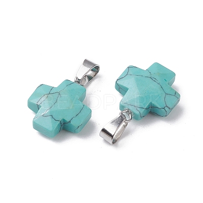 Synthetic Turquoise Pendants X-G-K359-02P-02-1