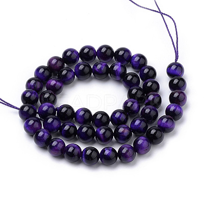 Natural Tiger Eye Beads Strands G-S259-03A-12mm-1