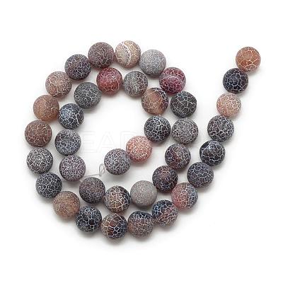 Natural Weathered Agate Bead Strands G-S237-8mm-11-1