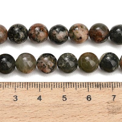 Natural Green Rutilated Quartz Beads Strands G-G475-A02-8mm-1