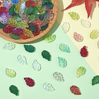 120Pcs Transparent Glass Pendants GLAA-YW0004-71-1
