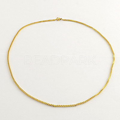304 Stainless Steel Box Chain Necklaces X-NJEW-R223-01-1