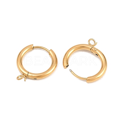 316 Stainless Steel Huggie Hoop Earring Findings EJEW-B158-01C-G-1