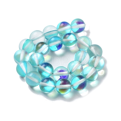 Synthetic Moonstone Beads Strands G-P528-J02-17-1