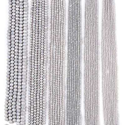 Electroplate Glass Beads Strands EGLA-A044-P2mm-B19-1