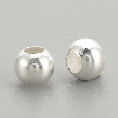 925 Sterling Silver Beads STER-S002-12-4mm-1