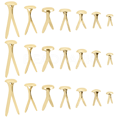 350Pcs 7 Styles Iron Brads IFIN-GF0001-29G-1