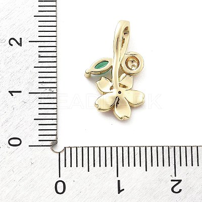Brass Micro Pave Cubic Zirconia Pendants KK-Q029-03G-1