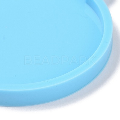 Flat Round Pendant Silicone Molds DIY-K051-19-1