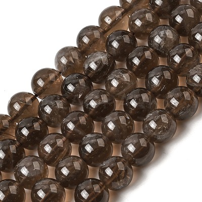 Natural Smoky Quartz Beads Strands G-B167-A09-12mm-1