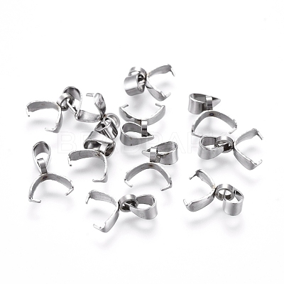 Tarnish Resistant 304 Stainless Steel Ice Pick Pinch Bails X-STAS-R182-03-1